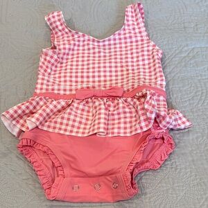 Ruffle Butts | Pink One Piece Bathing suit | size 6-12 months